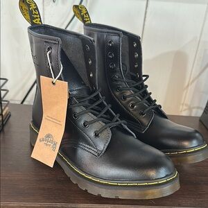Dr. Martens Black Leather Men's Boots